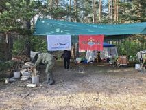 Стоим  на берегу Ладоги
